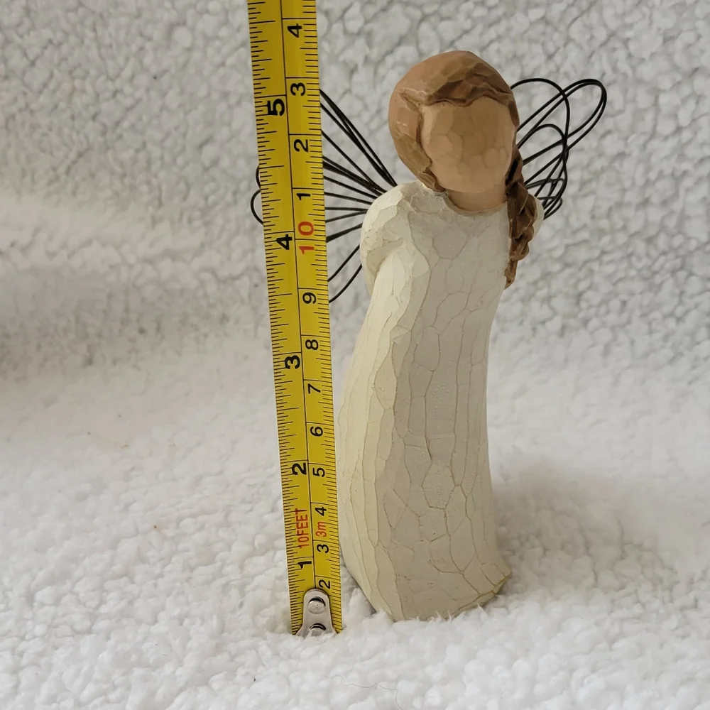 Willow tree female angel Thank You with purple flowers